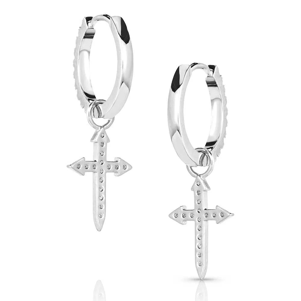 Montana Silversmith Crystal Devotion Cross Earrings