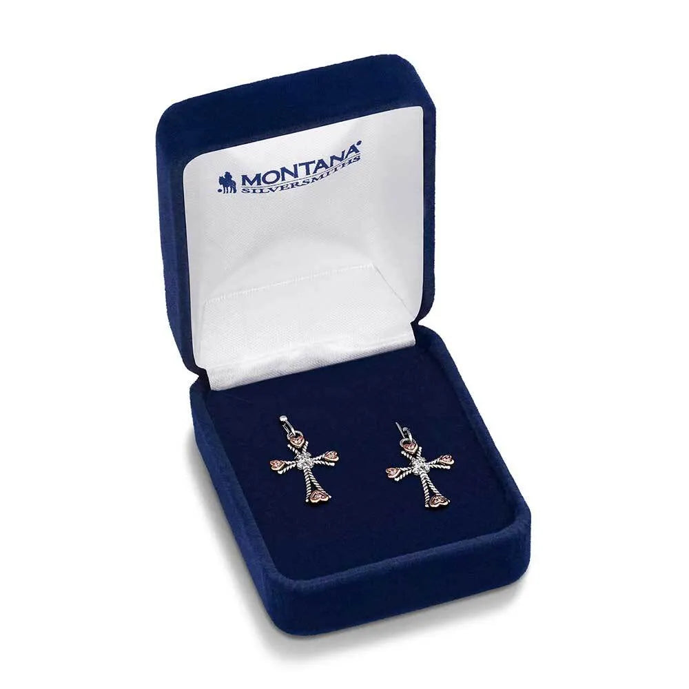 Montana Silversmith Faith in my Heart Cross Earrings