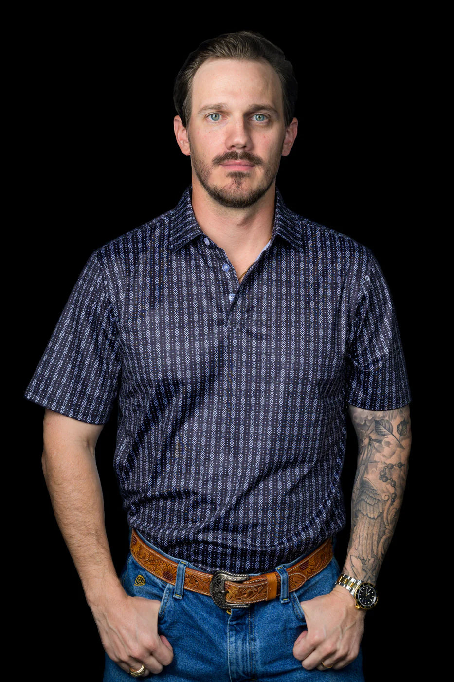 Ferrell Polo - Black Aztec