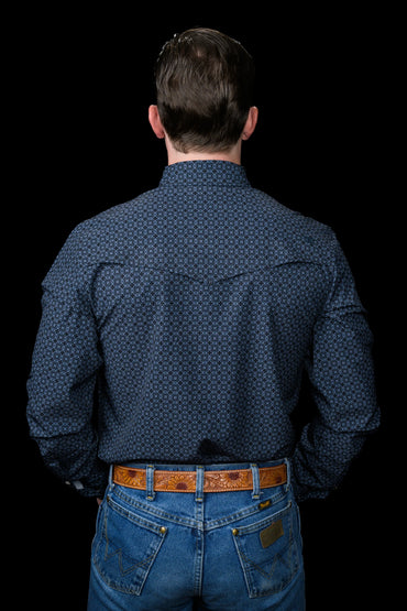 Ferrell The Silas in Black - Long Sleeve Snap Shirt