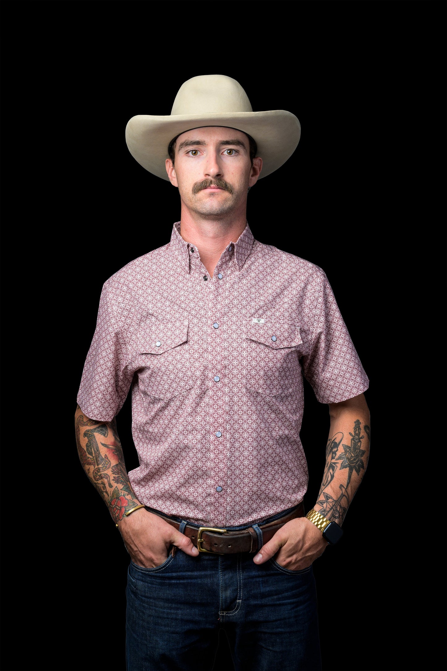 Ferrell Diamond Red Short Sleeve Snap Shirt