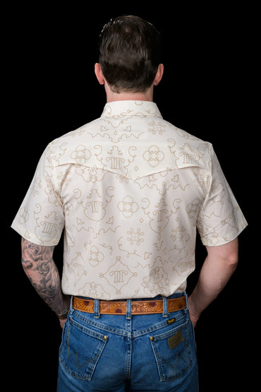 Ferrell The Carson - Beige Short Sleeve Snap Shirt