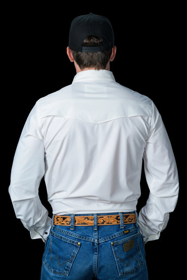 Ferrell CORE - White Long Sleeve Snap Shirt