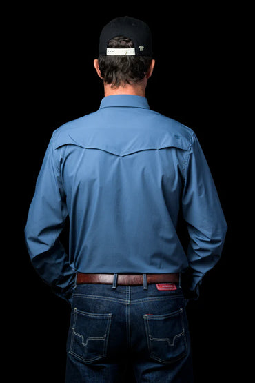 Ferrell CORE - Blue Long Sleeve Snap Shirt