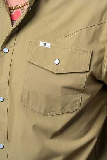 Ferrell CORE - Khaki Long Sleeve Snap Shirt