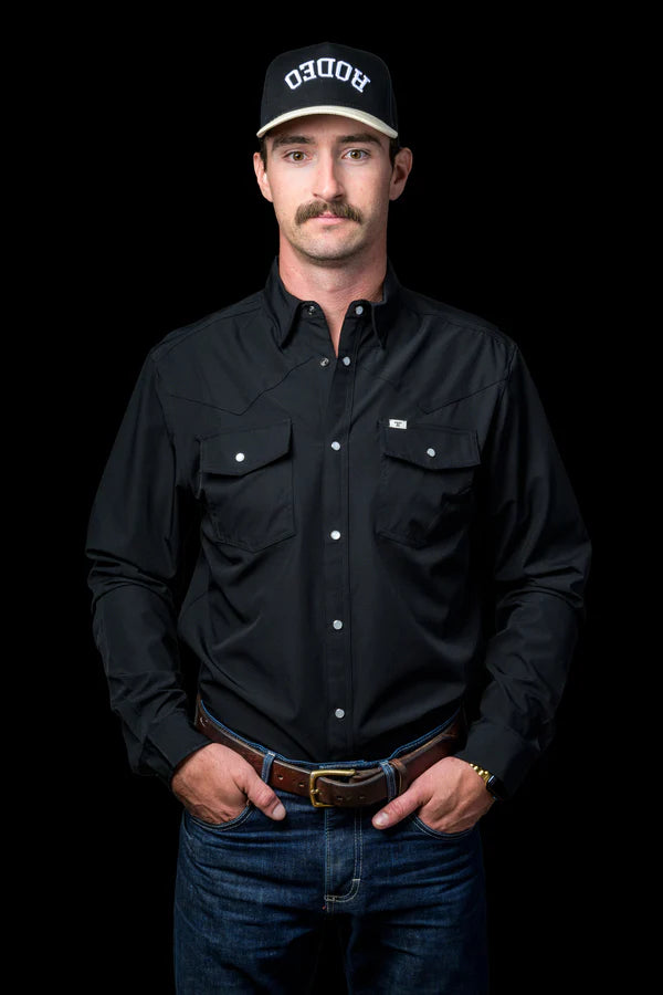 Ferrell CORE - Black Long Sleeve Snap Shirt