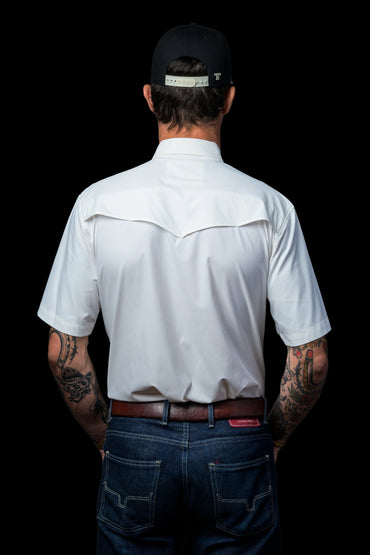 Ferrell CORE - White Short Sleeve Snap Shirt