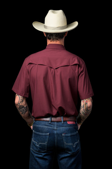 Ferrell CORE - Maroon Short Sleeve Snap Shirt