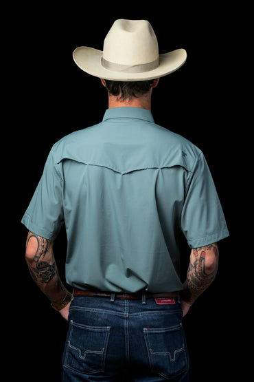 Ferrell CORE - Aqua Short Sleeve Snap Shirt