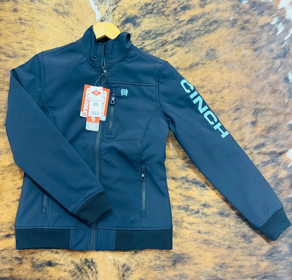 Cinch Womens Bonded Black and Turquoise Jacket