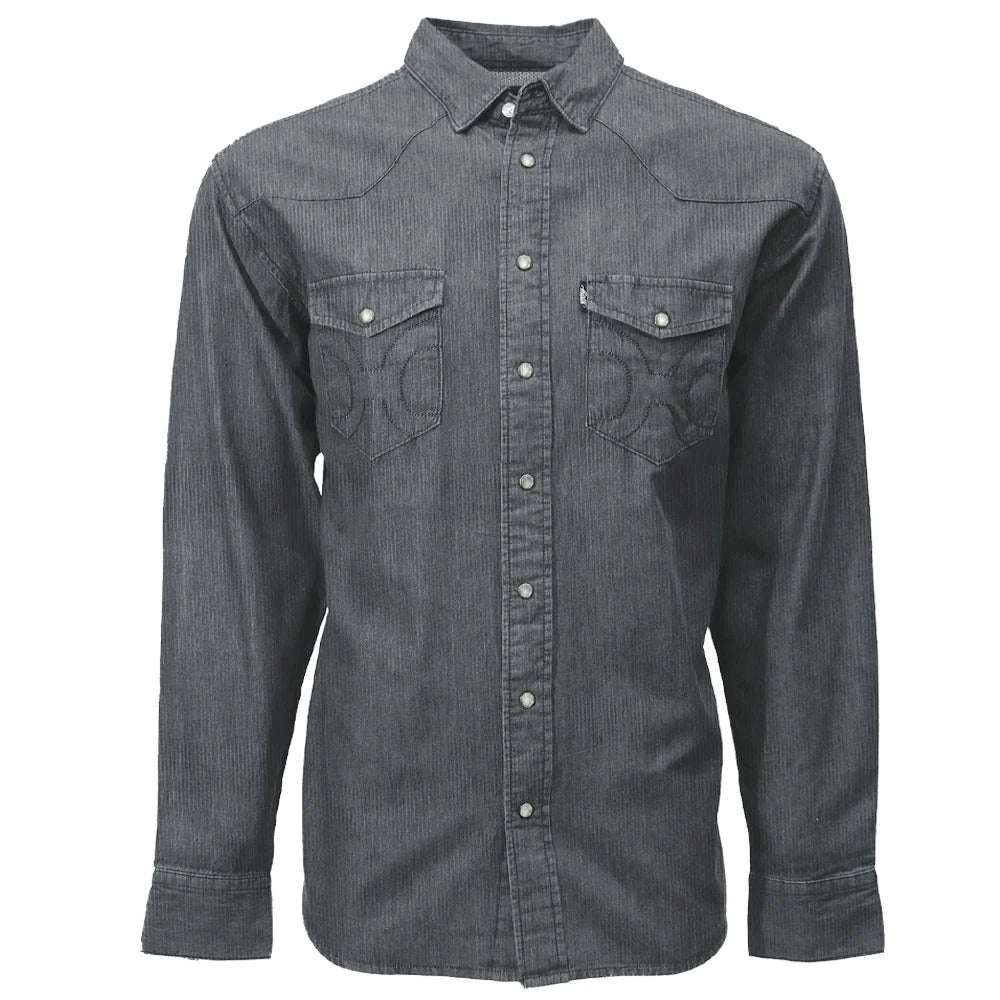 Hooey "Tombstone Corduroy" Pearl Snaps Long Sleeve Shirt
