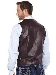 Cripple Creek Chocolate Lamb Leather Vest