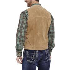 Cripple Creek Light Brown Suede Leather Vest