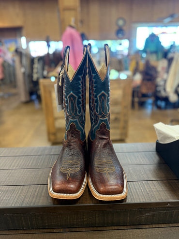 Anderson Bean Mike Tyson Bison Teal Fainting Goat Boots