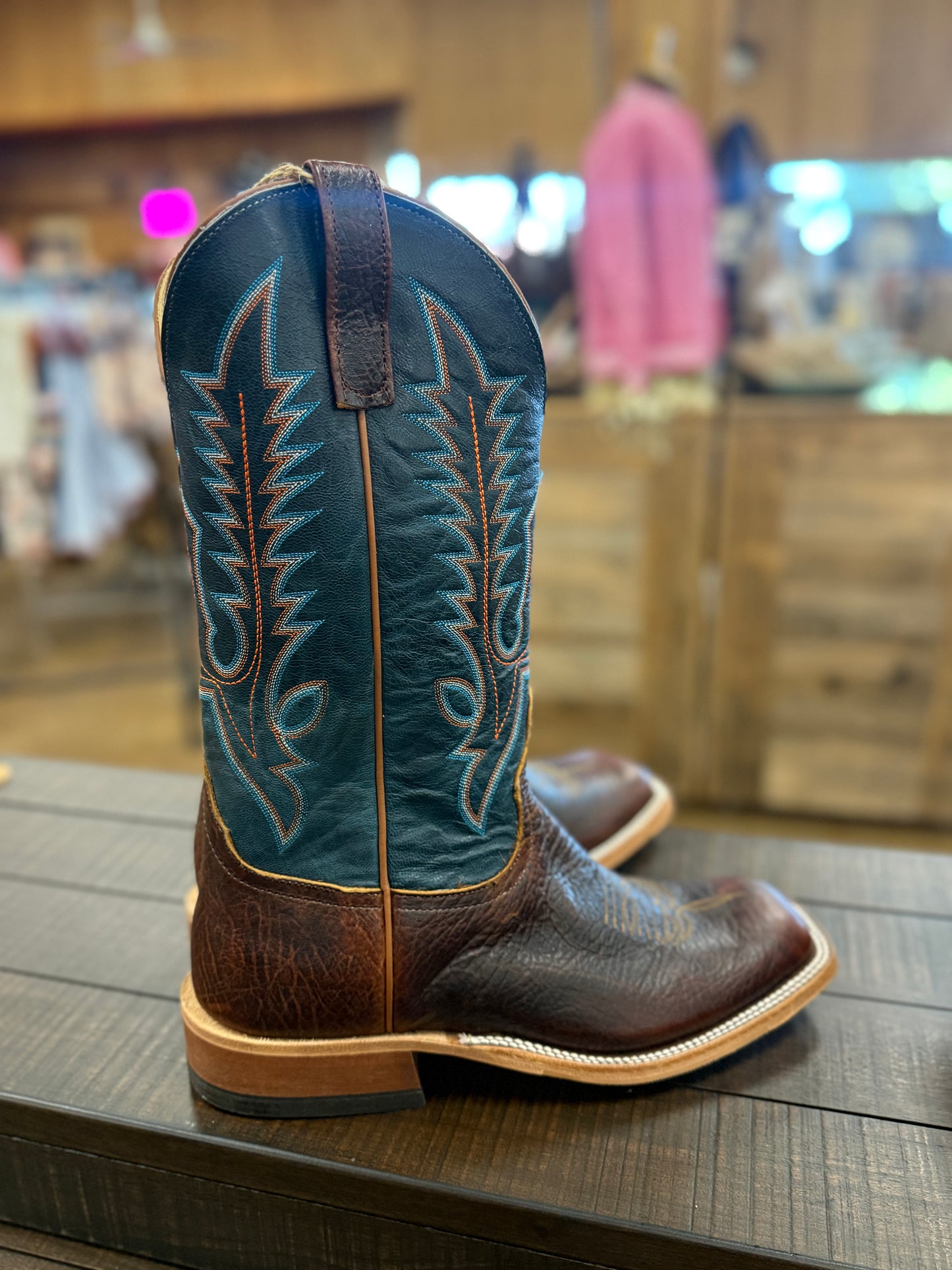 Anderson Bean Mike Tyson Bison Teal Fainting Goat Boots