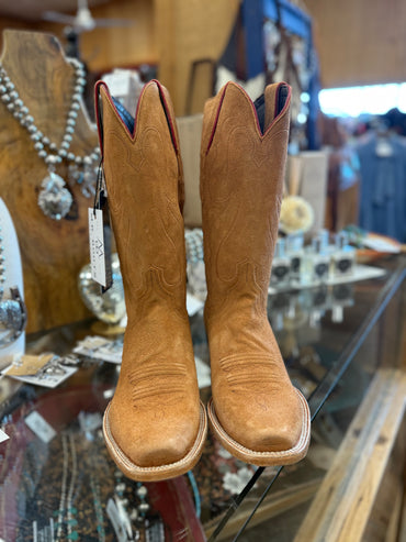 Resistol Cognac Roughout Boots