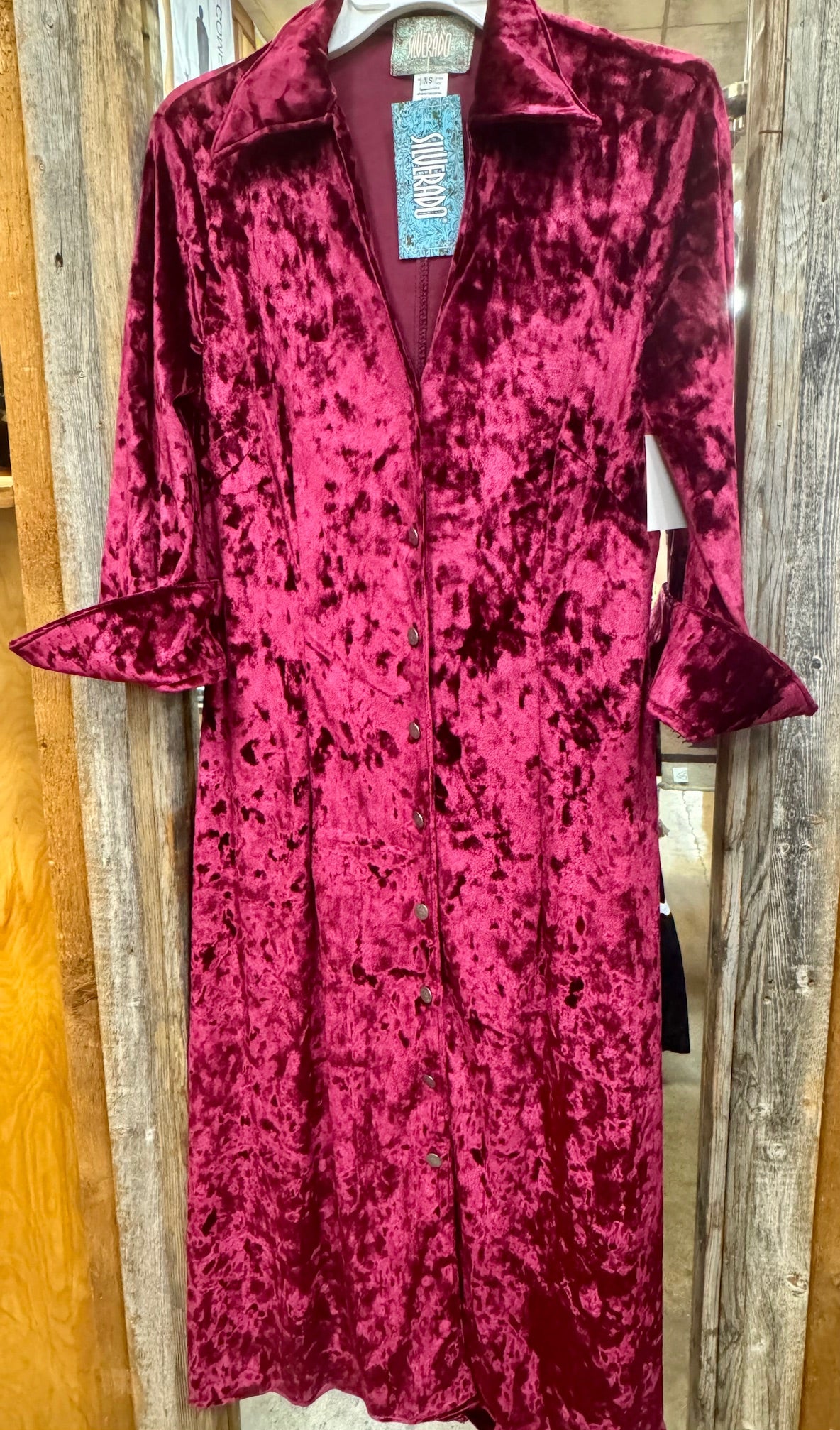 Silverado Audrey Crushed Maroon Dress