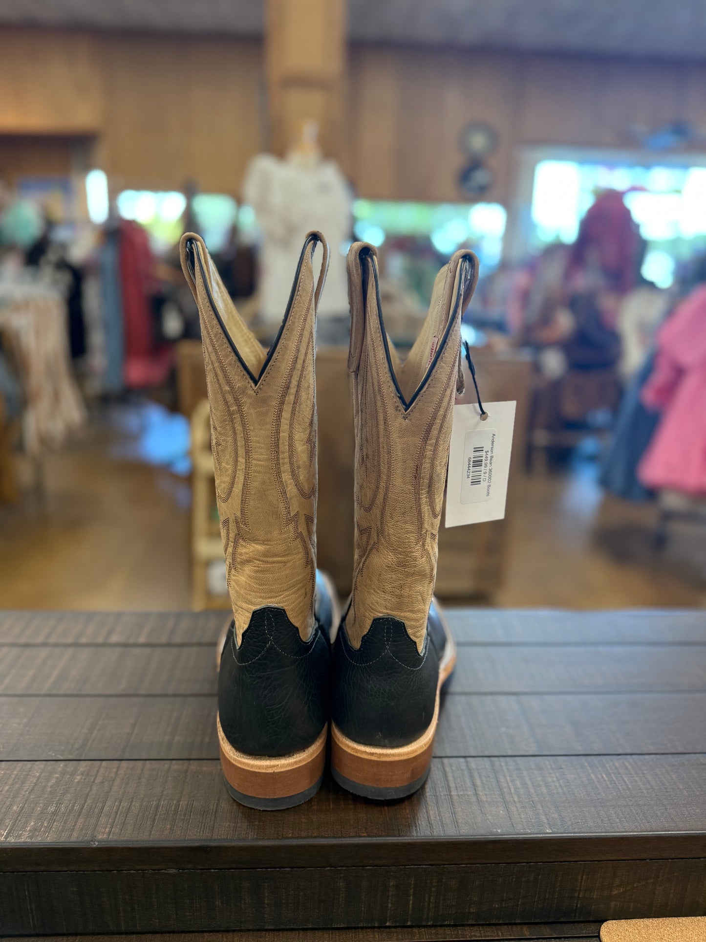 Anderson Bean Black Oiled Shoulder Boots