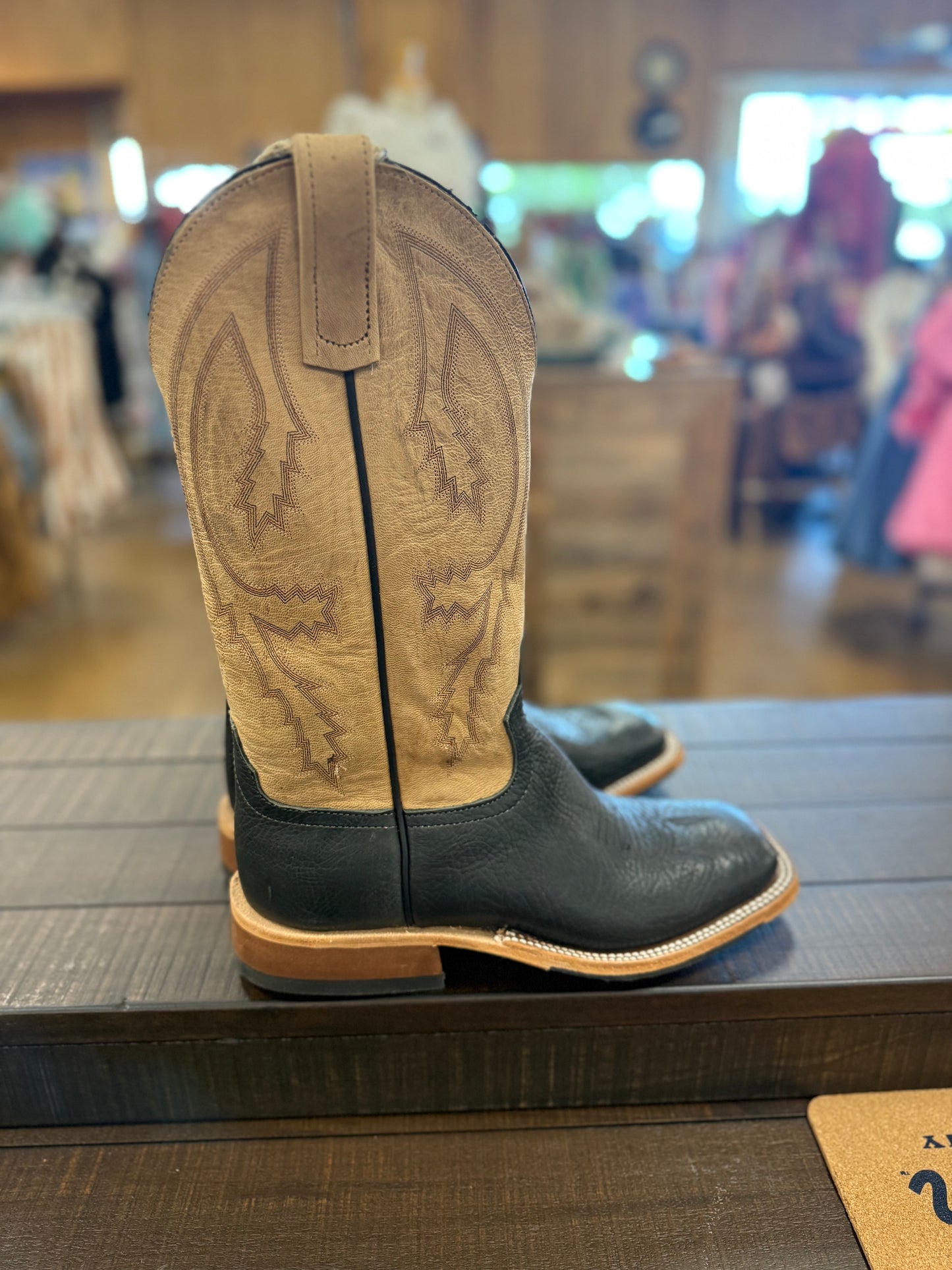 Anderson Bean Black Oiled Shoulder Boots