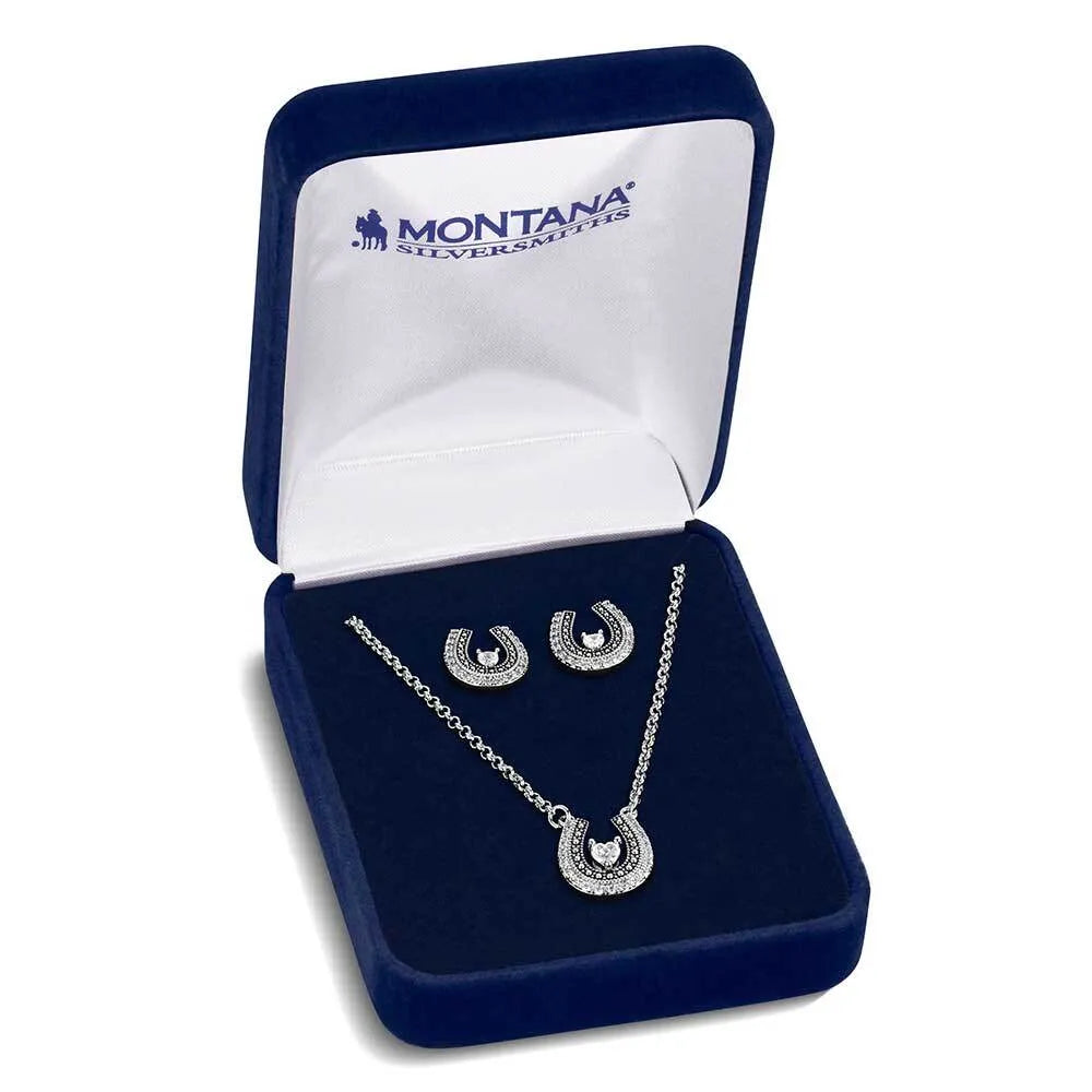Montana Silversmith Lovely and Lucky Horseshoe Jewelry Set
