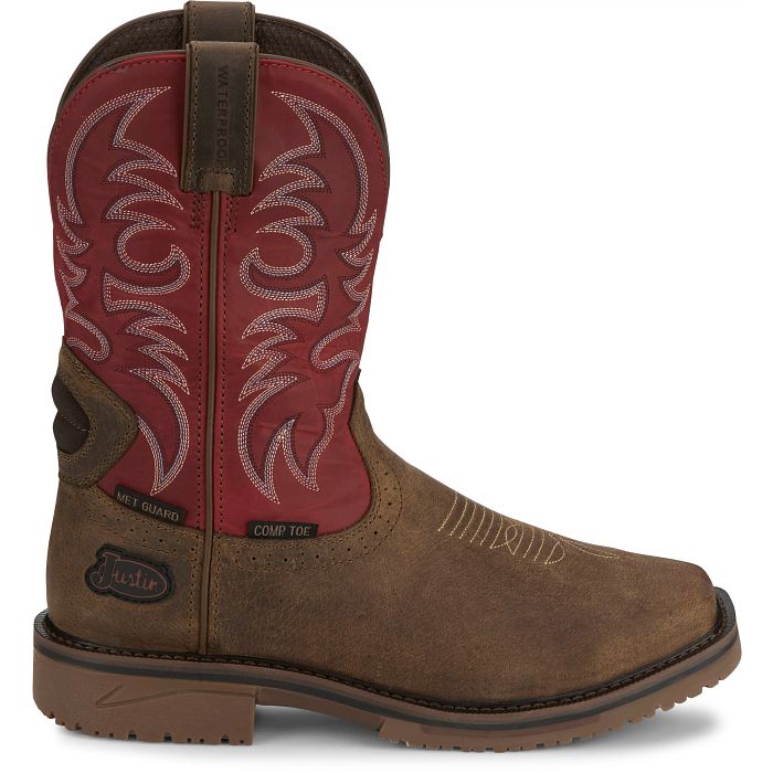 Justin Thorn 11" Waterproof Met Guard Comp Toe Boots