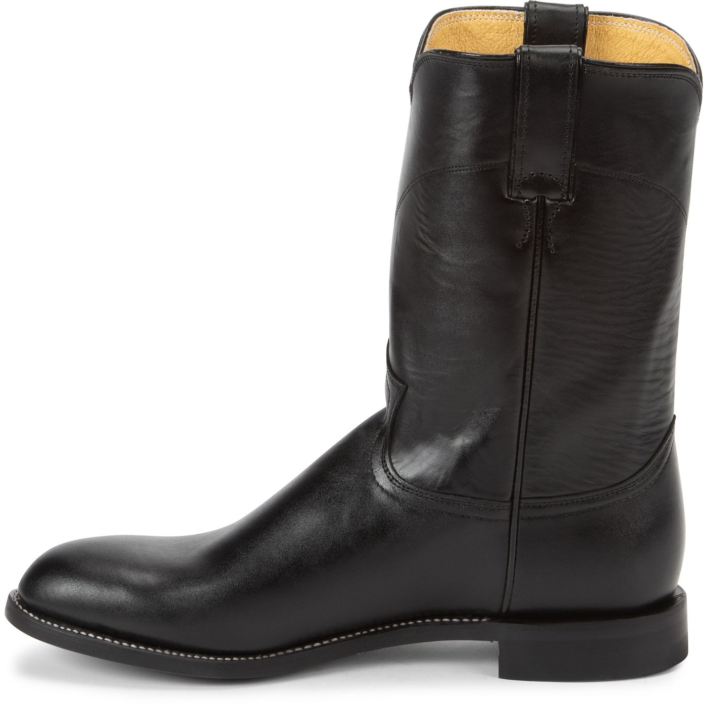 Justin Boots Black Cowhide Jackson 10" Roper Boots