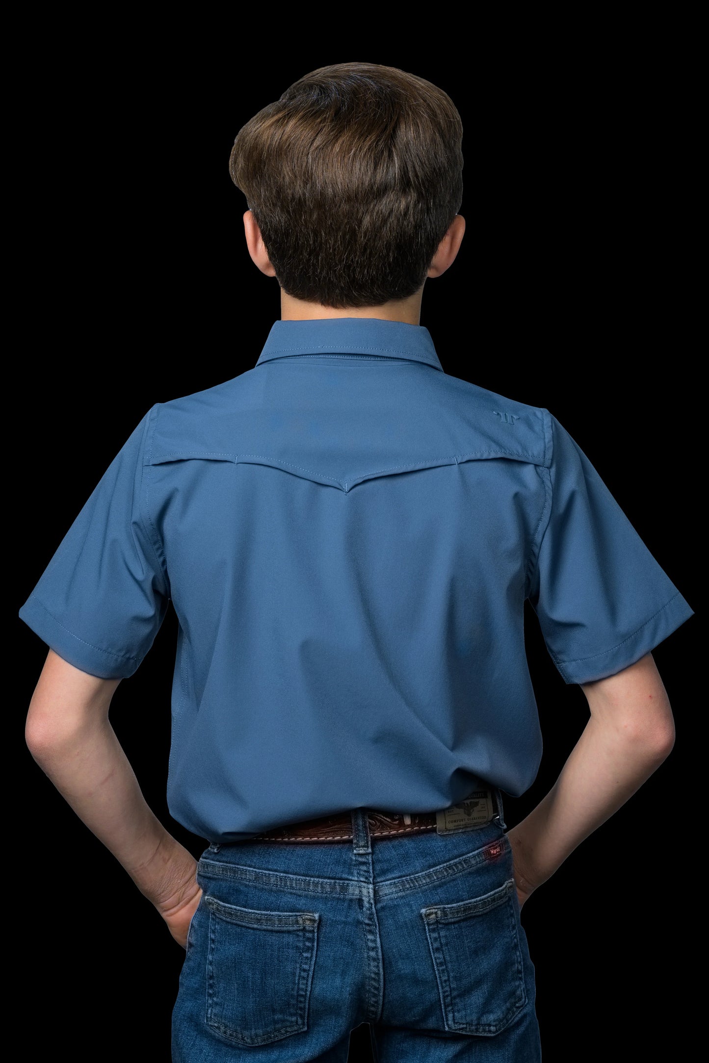 Ferrell CORE - Kid's Blue Short Sleeve Snap Shirt