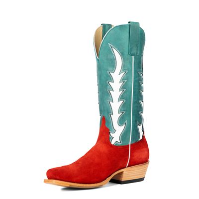 Macie Bean Sea Foam Barcelona Red Suede Boots