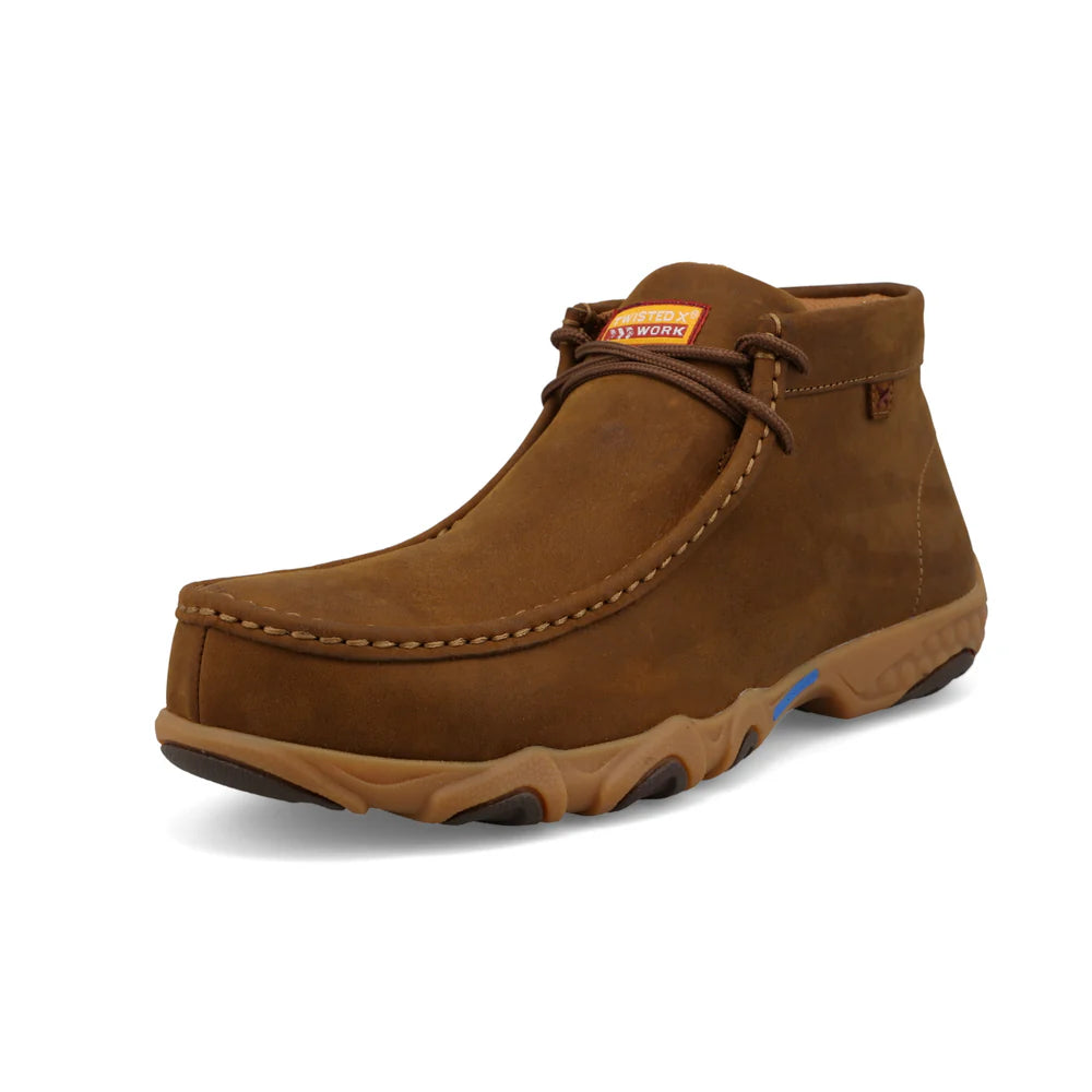 Twisted X Distressed Saddle Work Chukka Driving Moc
