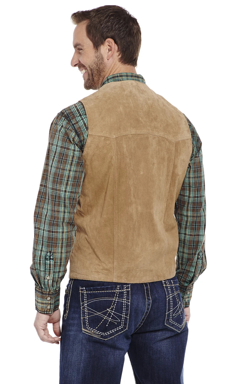 Cripple Creek Light Brown Suede Leather Vest