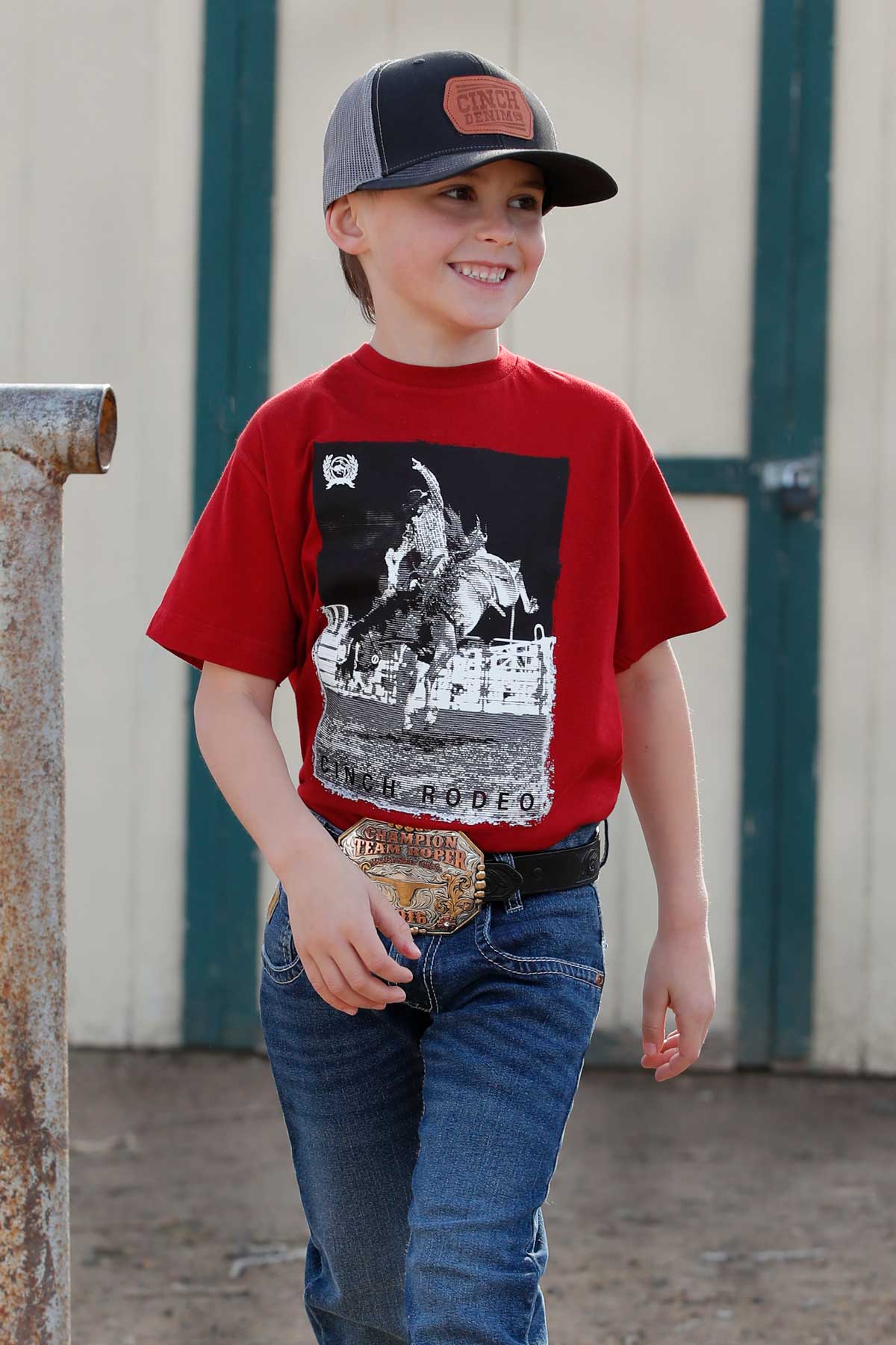 Cinch Red Rodeo Boy's Tee