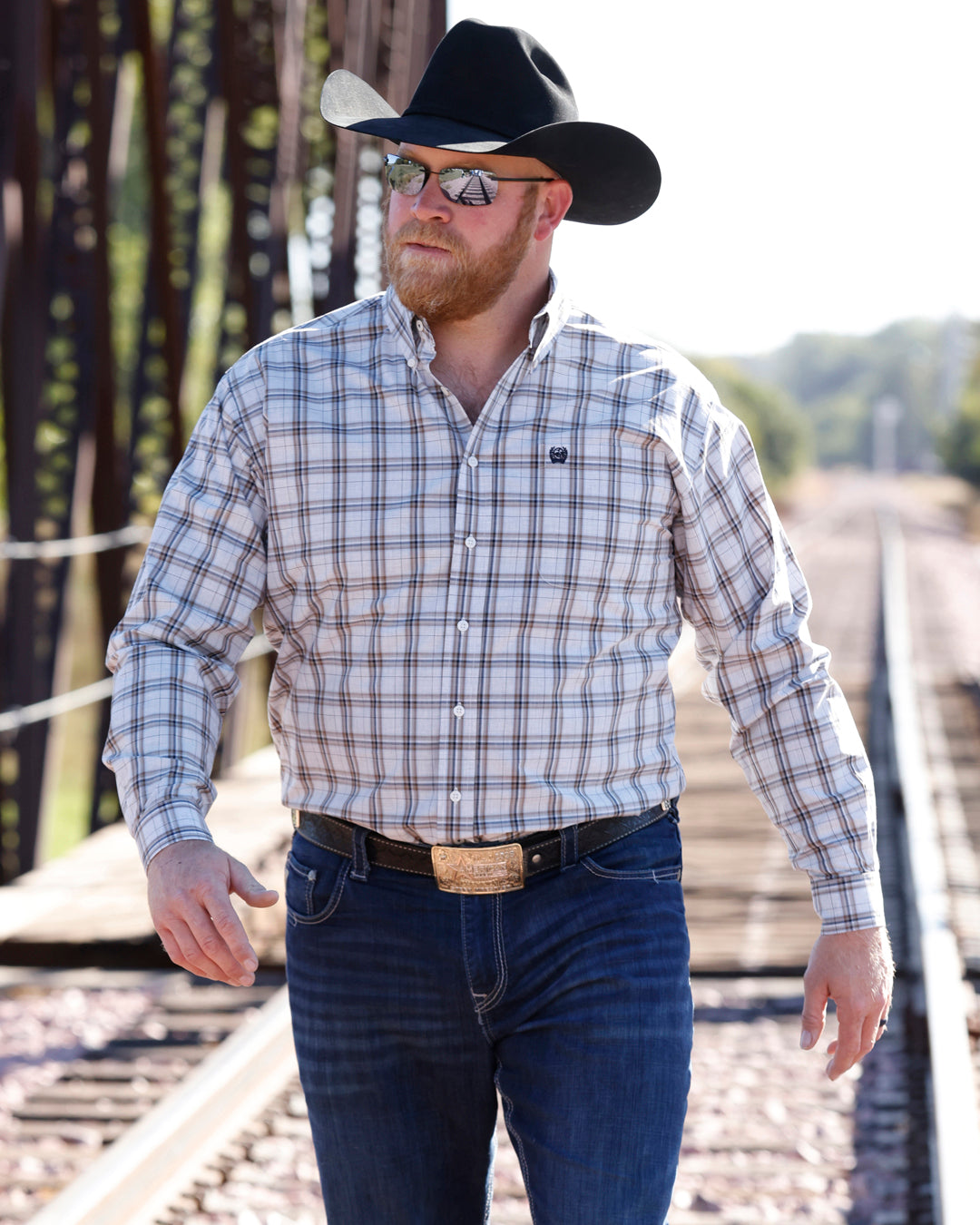 Cinch Classic Fit Plaid Button Down Western Shirt