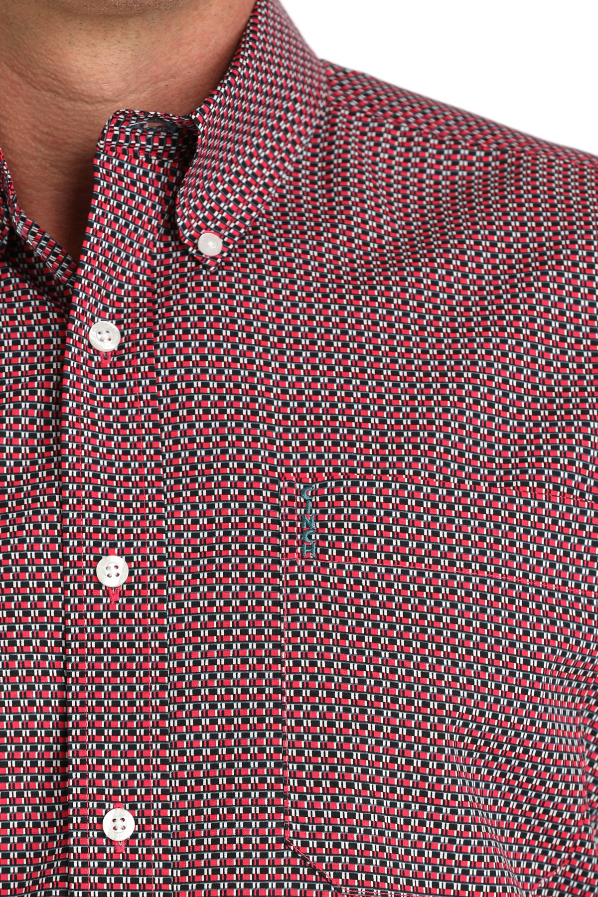 Cinch Pink & Black Pattern Shirt