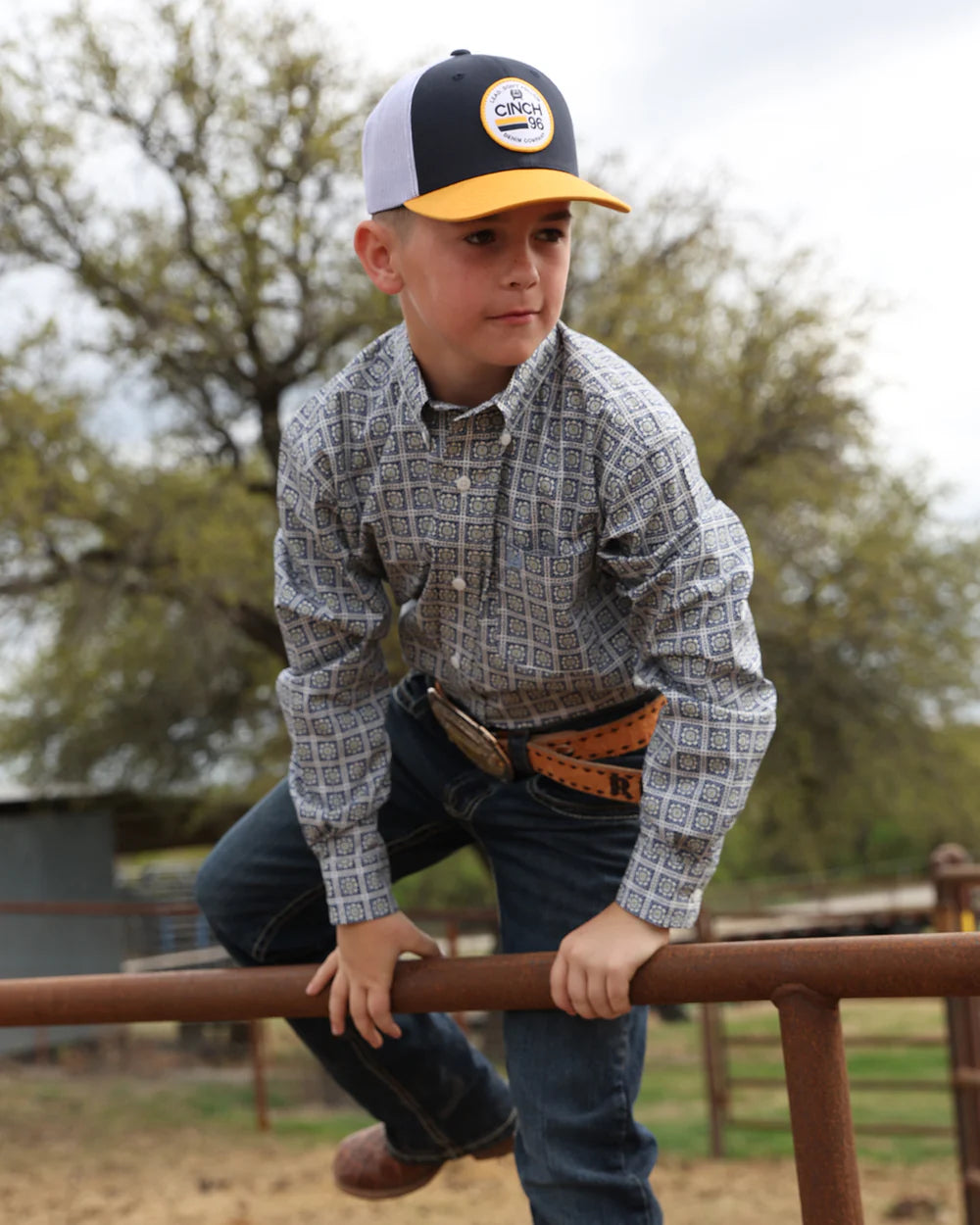 Cinch Boy's Boy's Button-Down Western Shirt