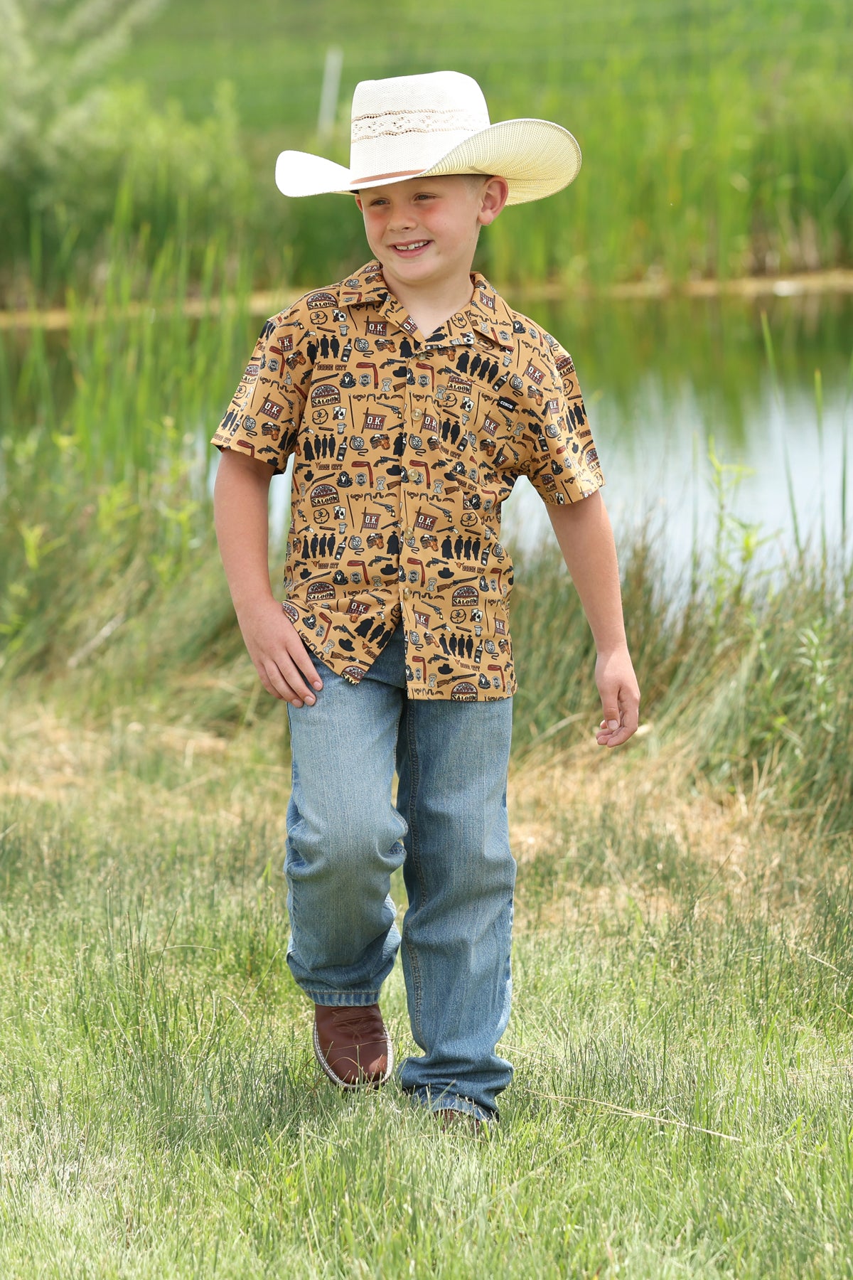 Cinch Boy's Camp Shirt
