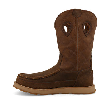 Twisted X Brunette & Pecan 11" Work Pull On Wedge Sole Boots