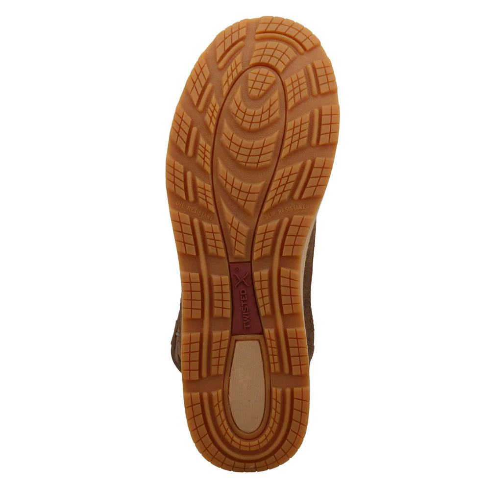 Twisted X Brunette & Pecan 11" Work Pull On Wedge Sole Boots