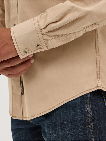 Wrangler MVR502T Retro Premium Pigment Dyed Twill Western Snap Shirt