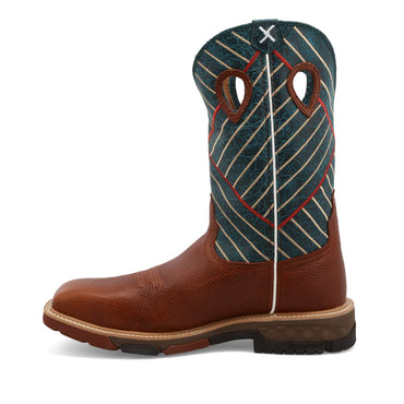 Twisted X Cognac & Dark Green 12" Western Work Boot