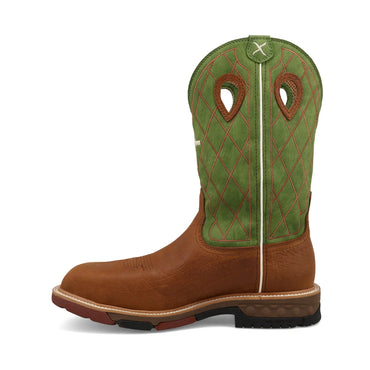 Twisted X Caramel Café & Green 12" Western Work Boots