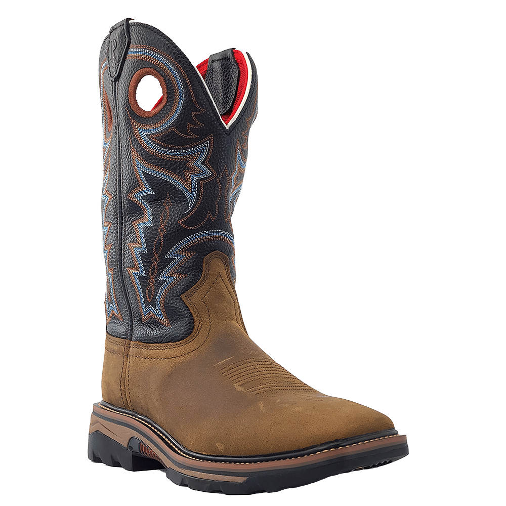 R. Watson Coffee Distressed Work Boots