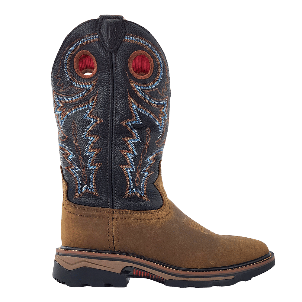 R. Watson Coffee Distressed Work Boots