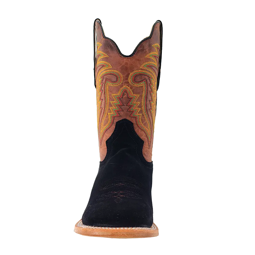 R. Watson Black Roughout Boots