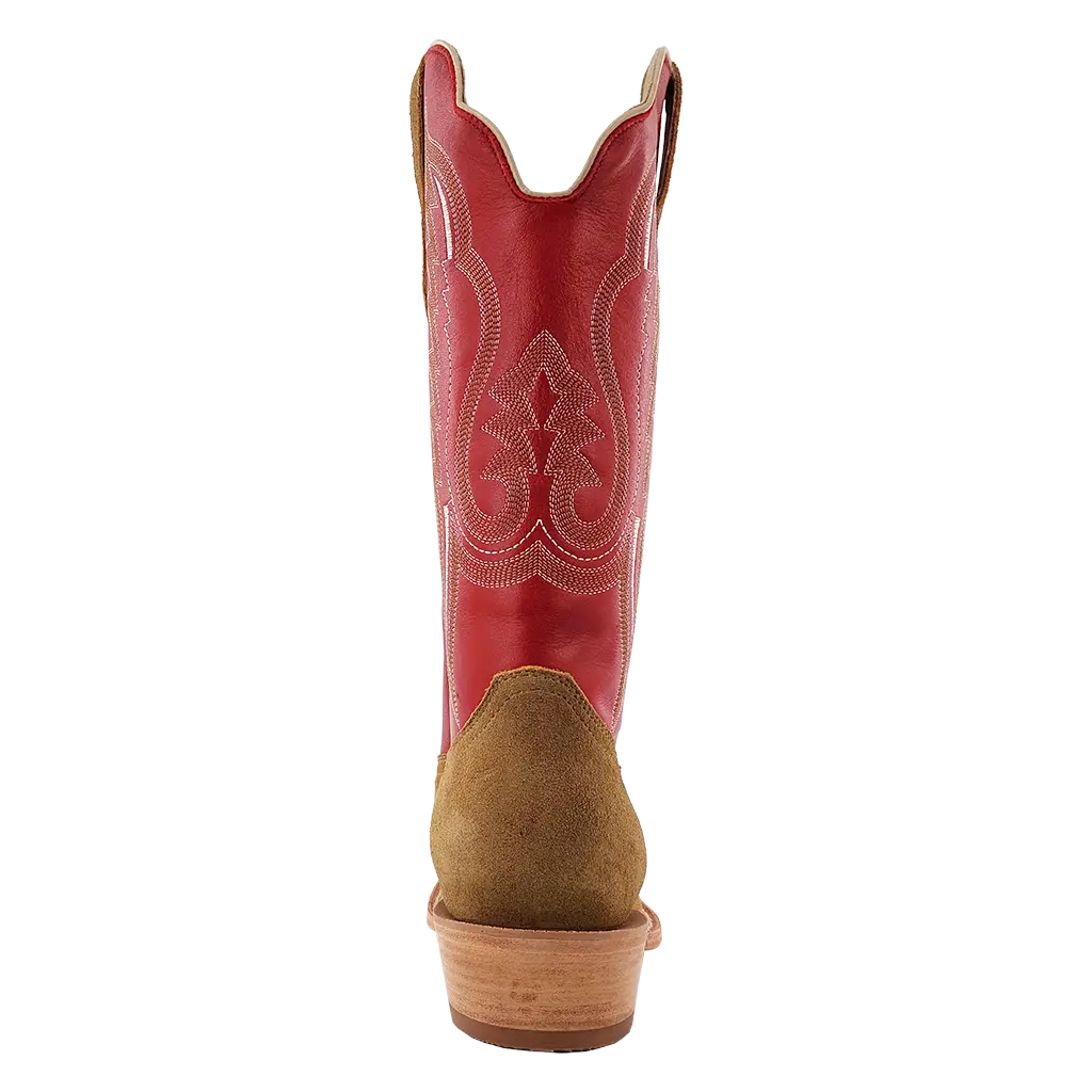 R. Watson Sand Roughout Cherry Red Boots