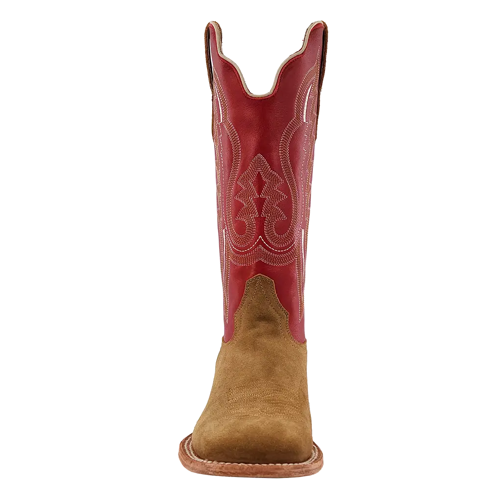 R. Watson Sand Roughout Cherry Red Boots