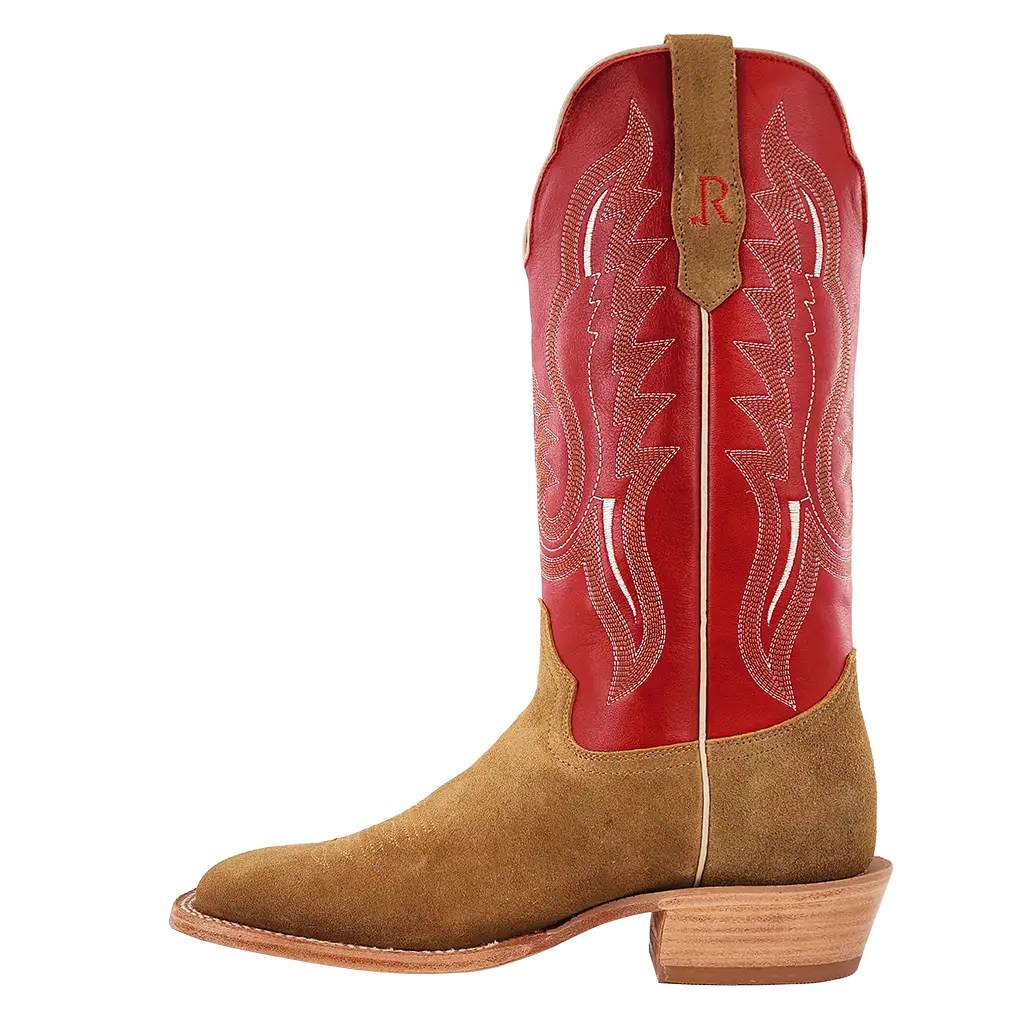 R. Watson Sand Roughout Cherry Red Boots