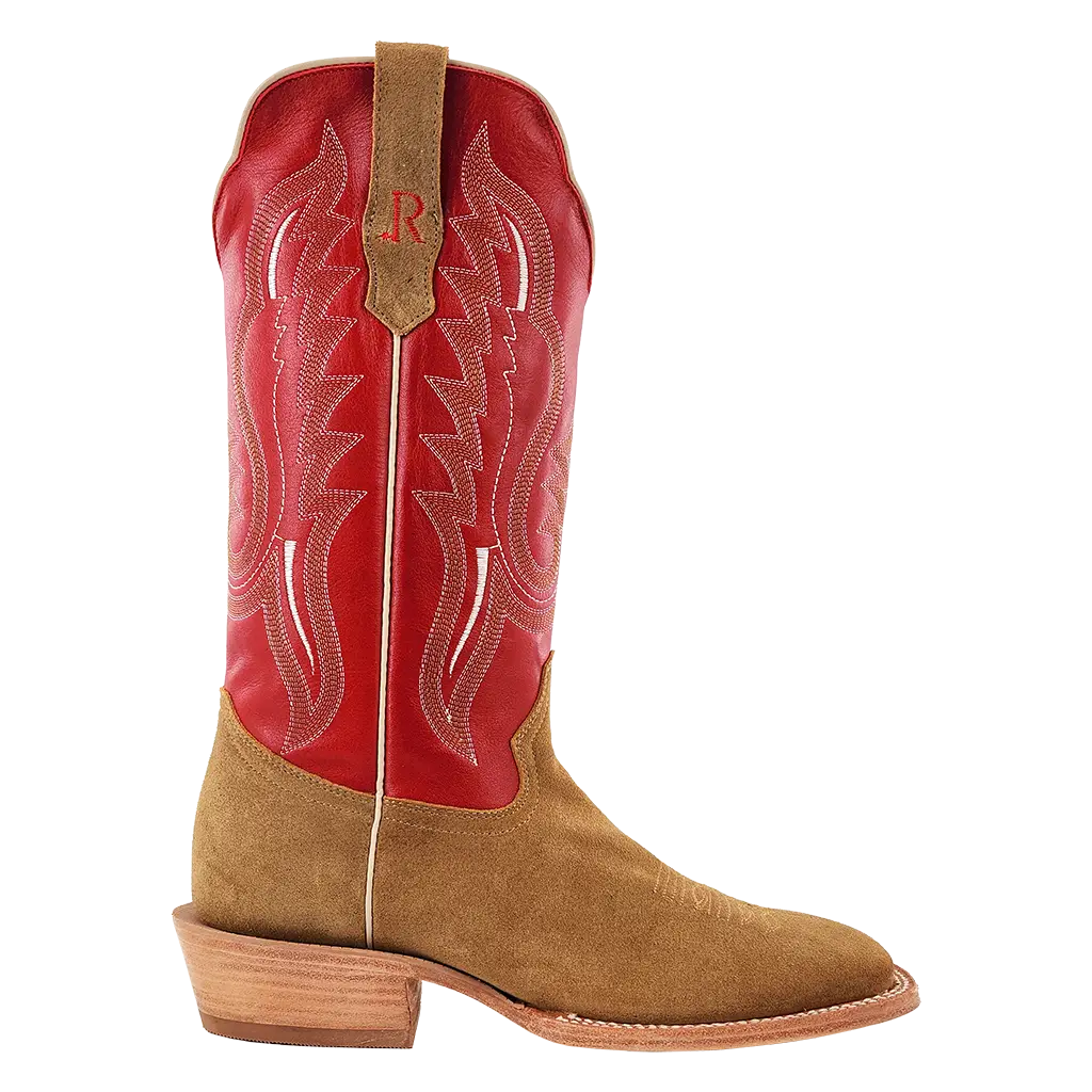 R. Watson Sand Roughout Cherry Red Boots