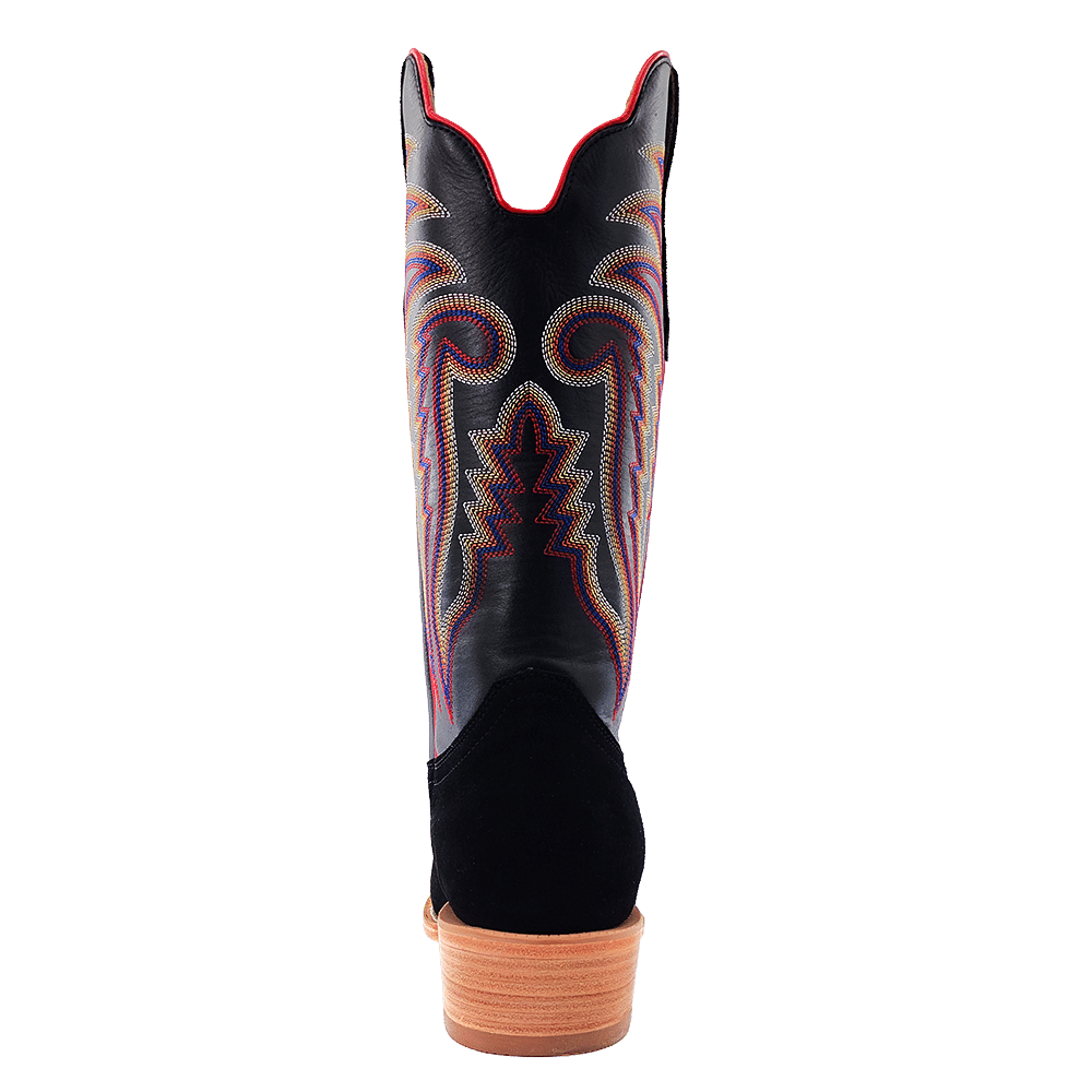 R. Watson Black Roughout Black Sinatra Boots