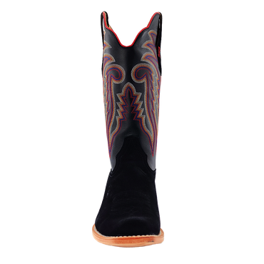 R. Watson Black Roughout Black Sinatra Boots