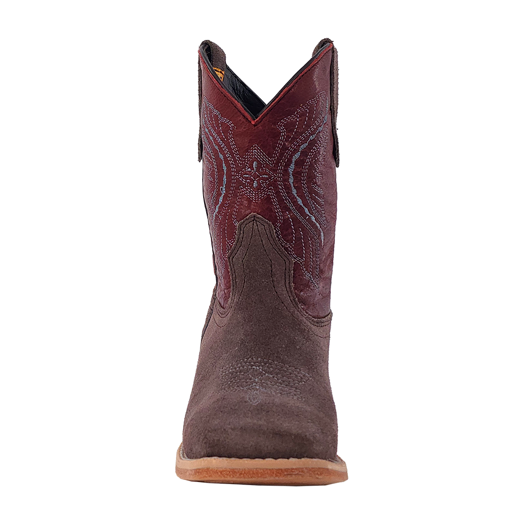 R. Watson Kids Charcoal Rough Out Boots